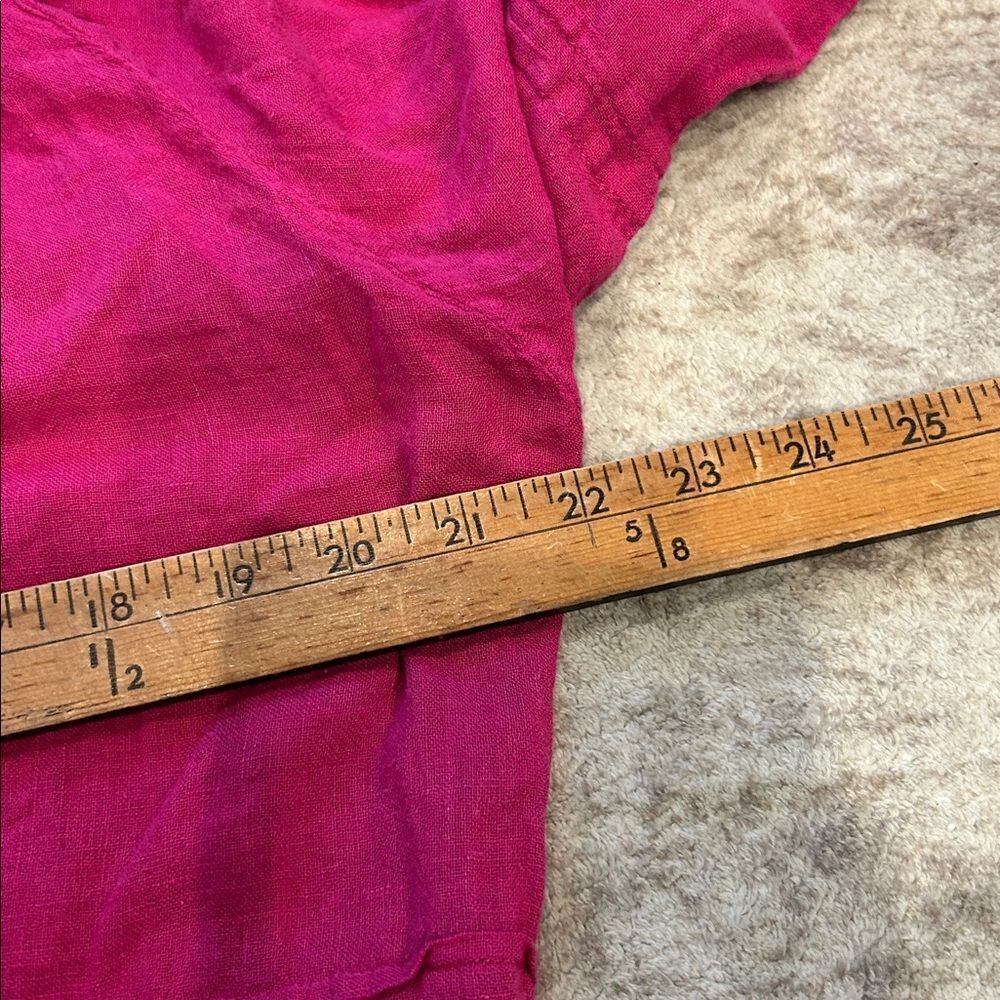 Rails Frances Linen Blend Button-U p Women's Pink Button-Up Top Medium - Picture 5 of 7